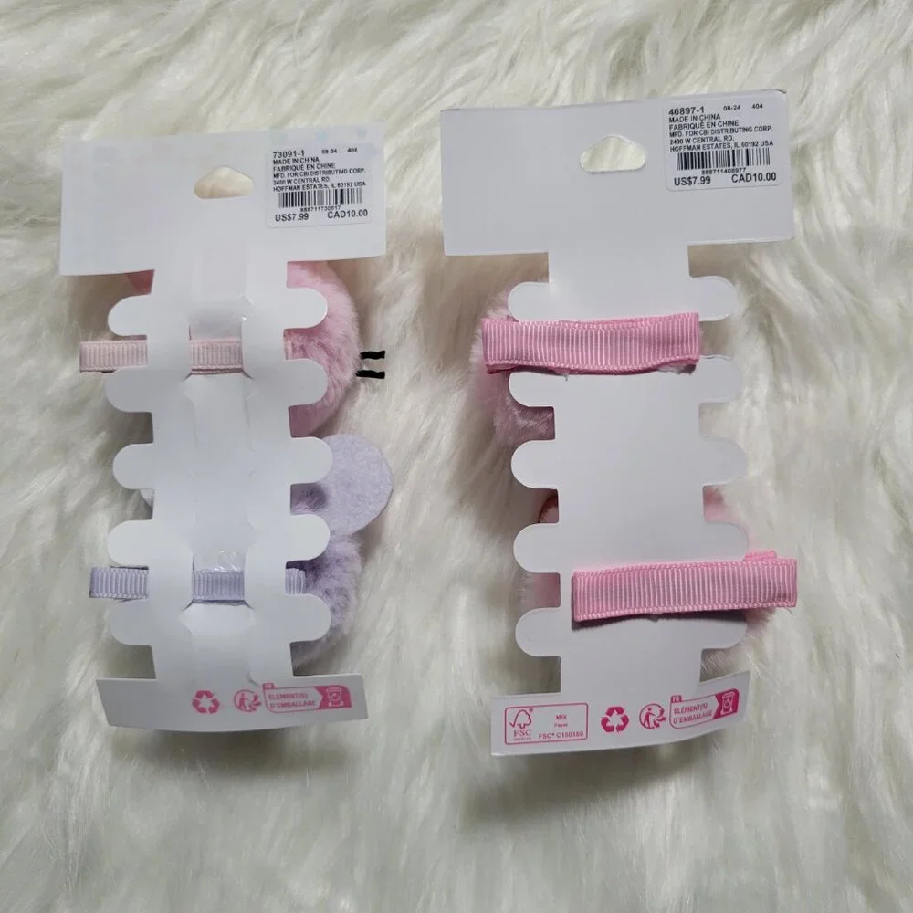 Claire's Club Pom Pom Hair Clips Set